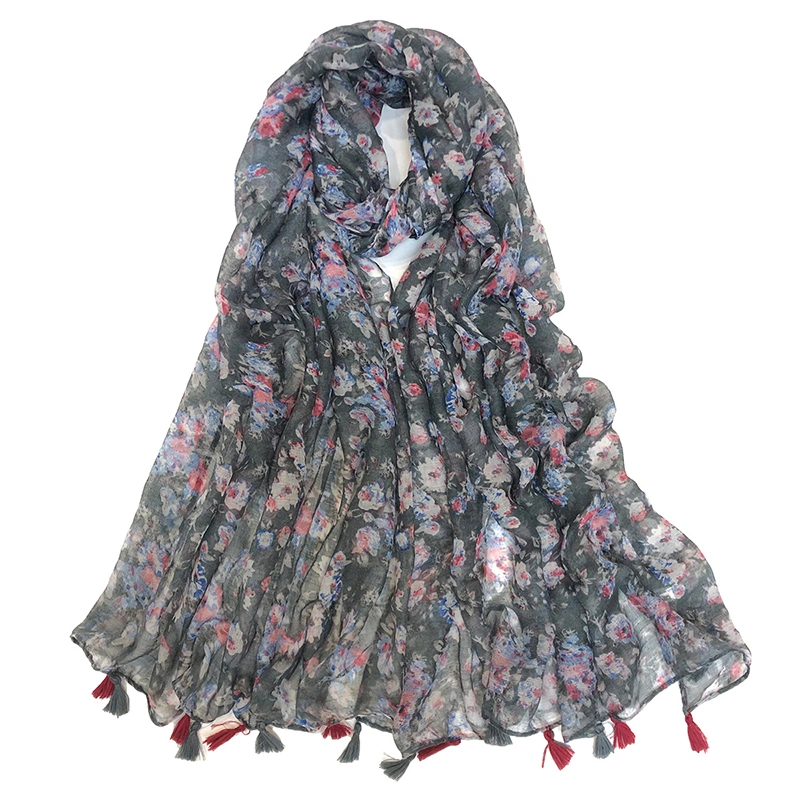 New Design Women&prime;s Printed Cotton Scarf Women&prime;s Headscarf Pakistan