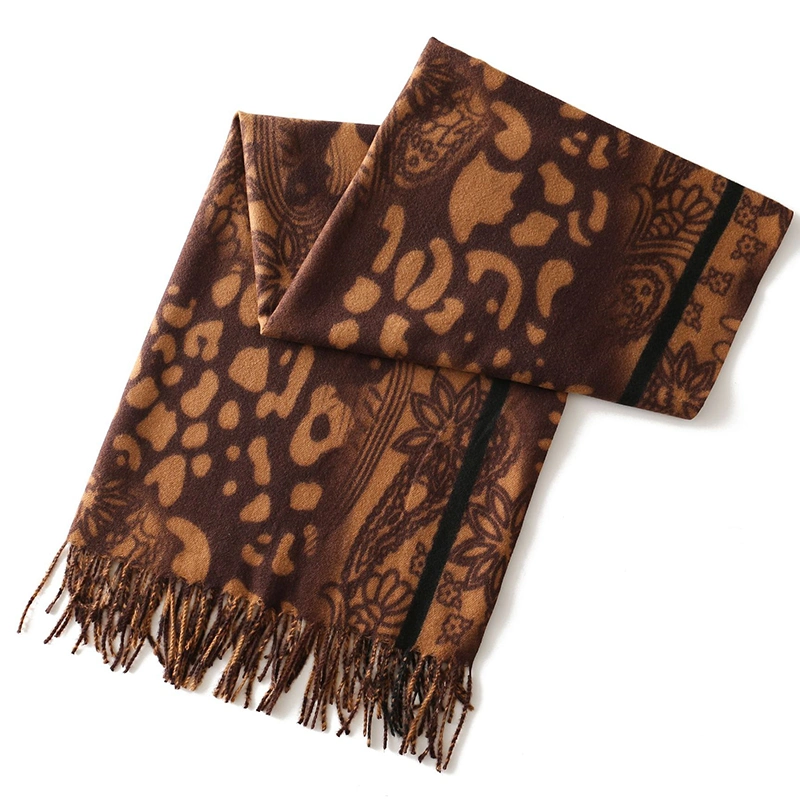 Paisley and Leopard Pattern Pashmina Scarf/Shawl