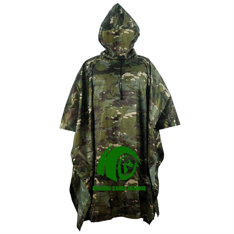 Army Multifunctional Rain Poncho Waterproof Emergency Military Raincoat Hiking Tactical Rainwear