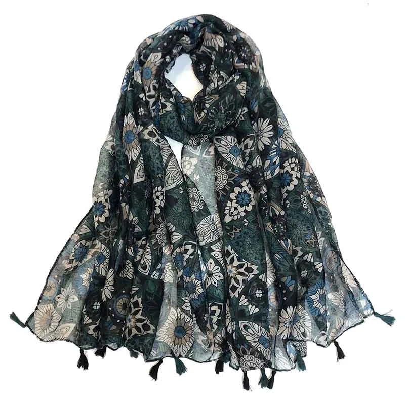 Sciarpa Estiva Arabesque Polyester Voile Scarf