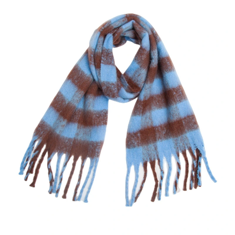 Fall Winter Scarf Classic Tassel Plaid Scarf Shawl Scarves