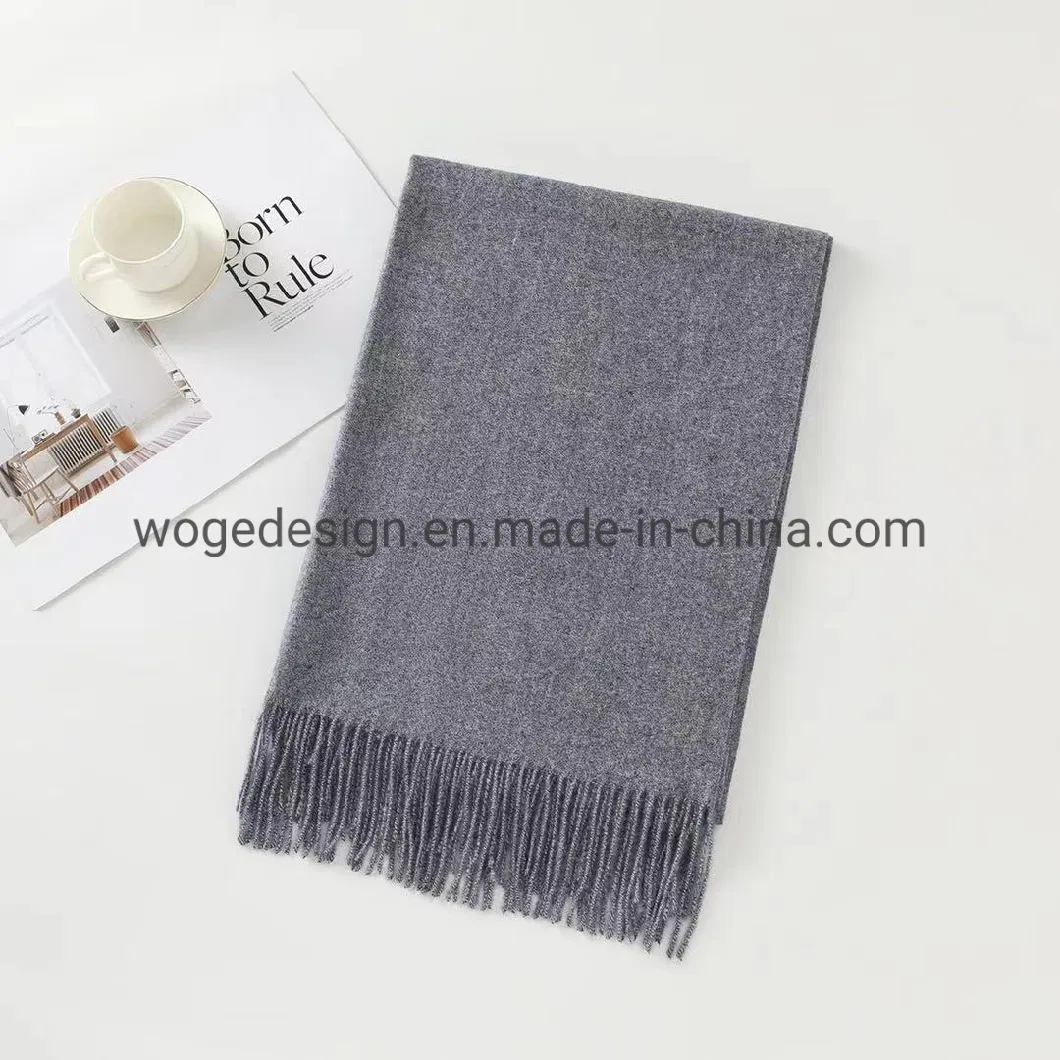 Fashion Winter Women Plain Hijab Shawl Wool Cashmere Unisex Blanket Scarf