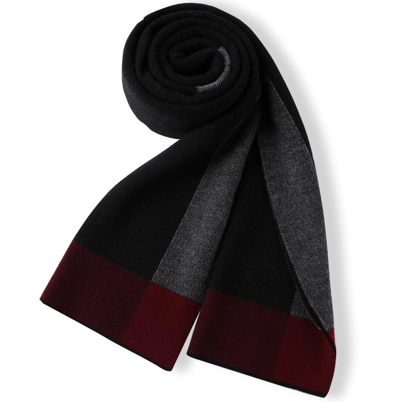 Hot Sale Thick 100% Merino Wool Tartan Scarf for Men