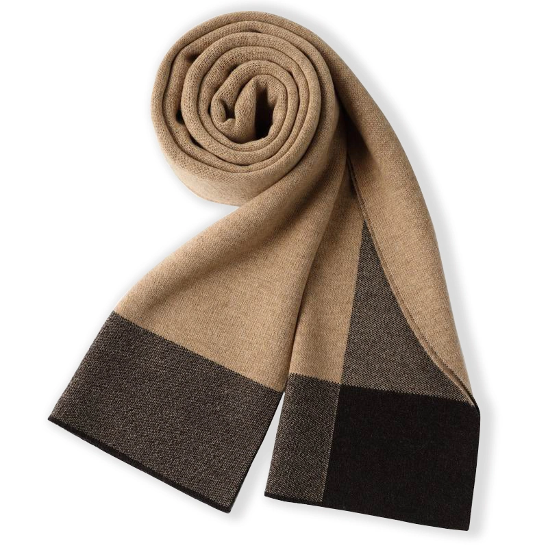 Fashion Custom Warm Winter Knitted Lambswool Scarf for Men