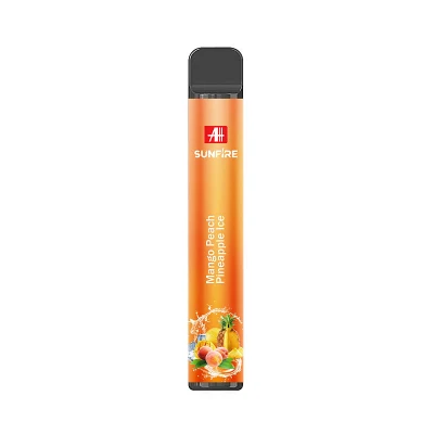 Alibaba Original Sunfire Tpd 700 Puffs Disposable Vape 2ml Prefilled Vape Pen Device Electronic Cigarette Bottom Light Vaporizer 600 700 Puffs Factory Supply