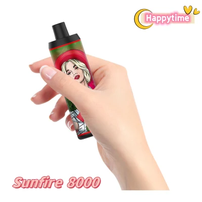 Original Sunfire Tornado 8000 Puff Disposable Vape Pen 18ml Pre-Filled Pod Mesh Coil Rechargeable Air-Adjustable Vapes in Slovakia Switzerland Lithuania