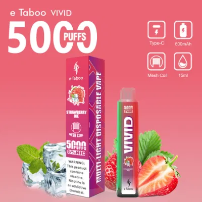 Original Mesh Coil RGB Glowing Can Turn off The Light Etaboo Vivid 5000 Puffs Disposable Vape