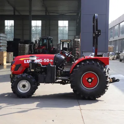 China Basic Customization Agricultural Machinery Manufacturer 4WD 50HP Garden/Farm/Lawn Small Wheel Tractor with CE (60/70/80/90/100/120HP)