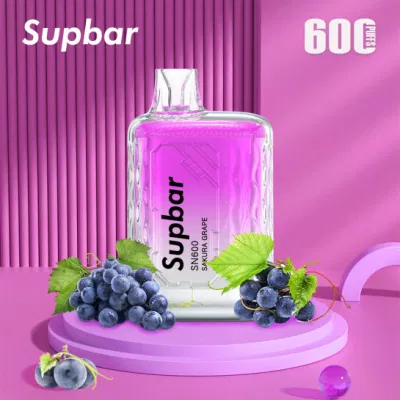 Supbar Sn 600 Puffs Tpd Disposable Pod Box Disposable Vape Pen OEM E-Cigarette Bar Disposable Vape