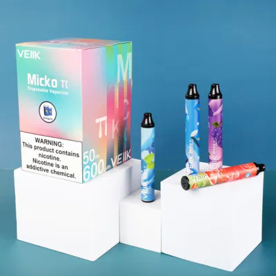 600 Puff E Shisha Disposable Vapes Veiik Micko Tt 50mg Nicotine E Cigarettes Vs Vaporlax