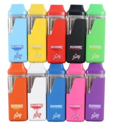 New E Cigarette Disposable Thick Oil Thin Oil Disposable Pen 1.0ml 1000mg Rechargeable Runtz X Packwoods Vape Pod