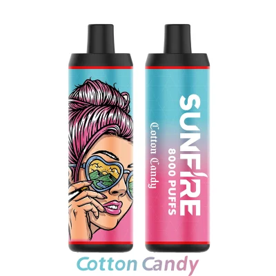Wholesale Dtl Authentic Disposable E Cigarette Sunfire 8000 Puff 9000 Vape Pen with Rechargeable Battery 18ml Carts Prefilled 0% 2% 3% 5% Fruit Flavors Pod Kit