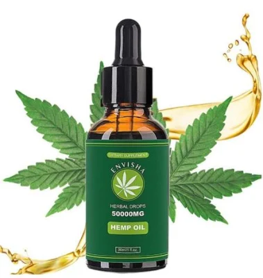 100% Pure Organic Therapeutic Grade 50000mg Hemp Oil for Pain Relief Anxiety Sleep Anti Inflammatory Extract Drops Seed Oil