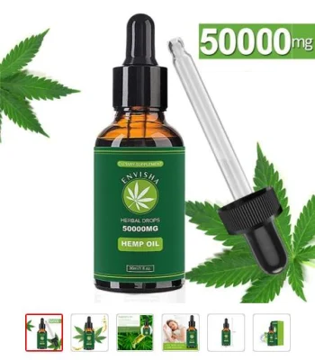 100% Pure Organic Therapeutic Grade 50000mg Hemp Oil for Pain Relief Anxiety Sleep Anti Inflammatory Extract Drops Seed Oil