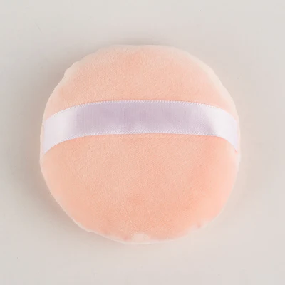Hot Selling Large Loose Powder Puff Ultra Soft Velour Body Puff with Ribbon