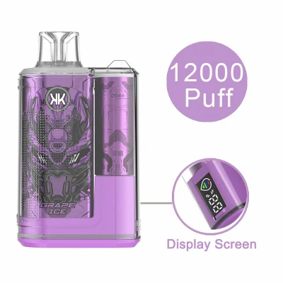 Kk Energy 8 12000 Power Display The Blue Light Is Always on When Charging 17ml E Juice Disposable Vape Type-C Rechargeable 650mAh