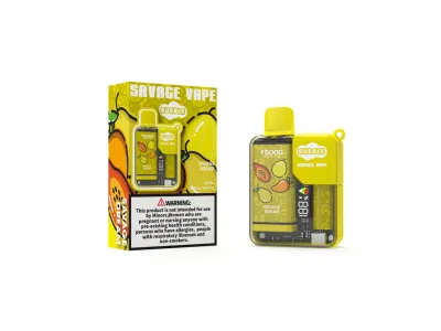 EU Warehouse High Quality Savage Bubble 15000 Puffs 12000 10000 Smart Display Child Lock 5% Nic Pen Hookah Vaper Rechargeable E Cigarette Disposable Vape 15K