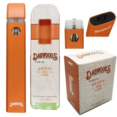  Free Samples Custom Empty Vape Pen Dabwoods Rechargeable Full Ceramic Coil Vape Cartridge