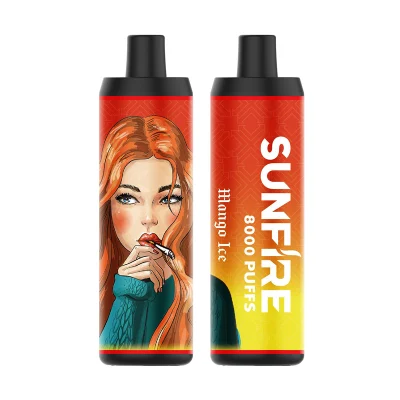 Original Sunfire Tornado 8000 Puff Disposable Vape Pen 18ml Pre-Filled Pod Mesh Coil Rechargeable Air-Adjustable Vapes in Slovakia Switzerland Lithuania