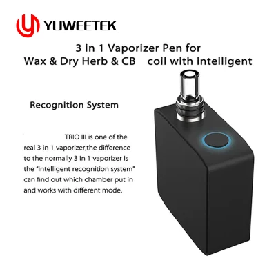 Trio III Billet Box Wax Electronic Cigarette Wholesale Pipe Wax Crack Dry Herb Vaporizer Reusable Compatible Vape Box Mod Device Pod System