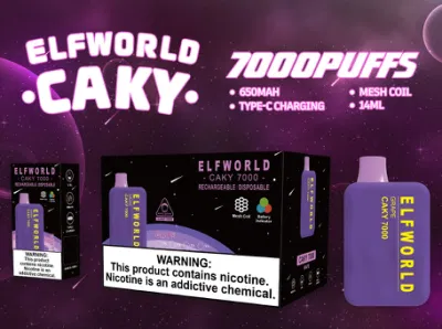Wholesale Elfworld Crystal Caky 7000 Puff Elfworld Lost Elf World Orion Puff Vape Bar Clear 7500 Disposable Vape Distributors E Cigarette RM 7000 Puffs