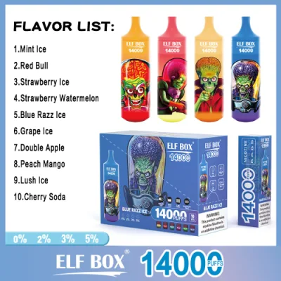 Original Elf Box 14000puffs Wholesale Disposable Vape 9000 12000 E Cigarette Pod Vape