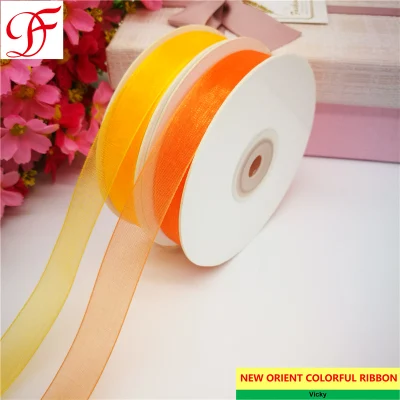 Factory Wholesale Printed Nylon Woven Edge Organza Ribbon Grosgrain Satin Double/Single Face Hemp Metallic Ribbon for Wrapping/Decoration/Xmas Box/Bows/Gifts