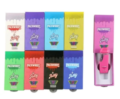 10 Flavors Packwoods X Runtz Runty Disposable Vape Pens Rechargeable 380mAh Battery 1ml 1000mg Empty Pods Thick Oil Cartridges Carts with Retail Box
