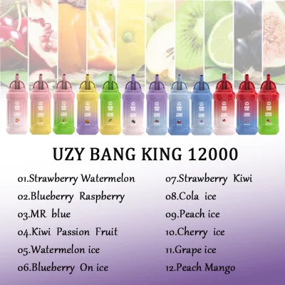 Wholesale Price Uzy Bang King 12000 Electronic Cigarette Disposable Bang 12K Puffs 650mAh Rechargeable Battery Atomizer Capacity Pods Device Uzy Bang King