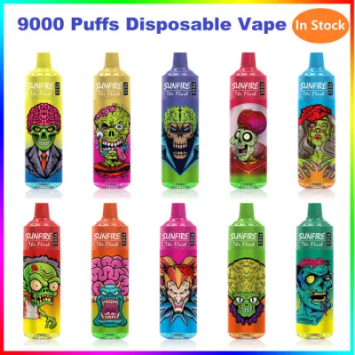 Top 1 Anthentic Sunfire 8000 9000 120000 Puff Disposable Vapes Puffs 9K Latvia De Wholesale E Cig 10000 Shisha Distributors E Sigarette Kits Vaper Vape