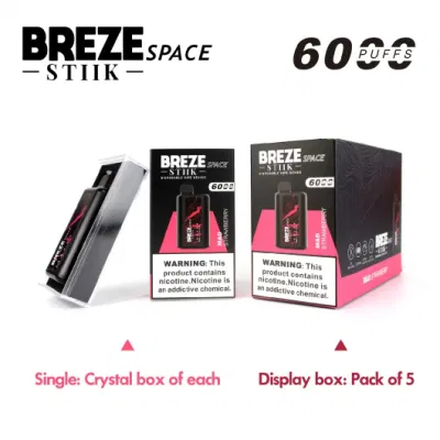 Breze Stiik Space 6000 Puff Germany Zbood 50mg De6000 Nano Peach Tigher Vape Ecigs Dispsoable Vape