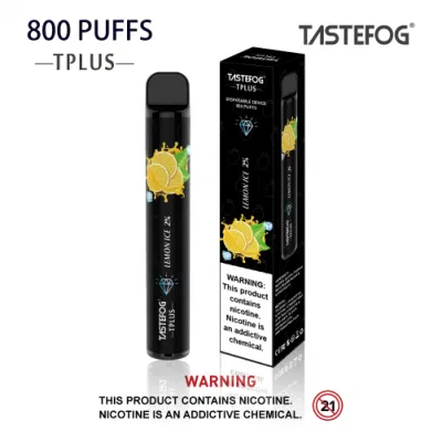 New Year Specials E Cigarette Tastefog Tplus 800 Puff Hookah Pen 3ml Fruit Flavor E-Liquid 20mg Nicotine Disposable Vape