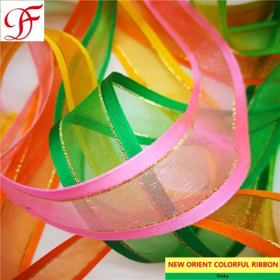 Christmas Satin Edge Organza Satin Grosgrain Hemp Gingham Taffeta Ribbon Sheer Metallic Ribbon Hair Bow for Gifts/Present Box Packing/Bows/Garments/Decoration