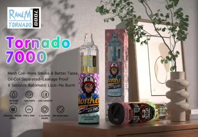 Fumot Original Randm Tornado 7000 E Cigarette Rechargeable RGB Light LED Glowing Disposable Vape
