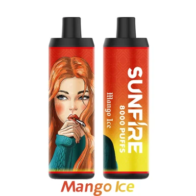 Wholesale Dtl Authentic Disposable E Cigarette Sunfire 8000 Puff 9000 Vape Pen with Rechargeable Battery 18ml Carts Prefilled 0% 2% 3% 5% Fruit Flavors Pod Kit