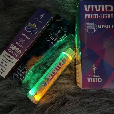 Original Mesh Coil RGB Glowing Can Turn off The Light Etaboo Vivid 5000 Puffs Disposable Vape