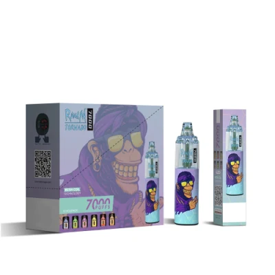 Factory Custom RGB Flash Adjustable Airflow Rechargeable Pod Vaporizer Hookah Shisha Pen Randm R and M Tornado Disposable Wholesale I Vape 7000 Puffs