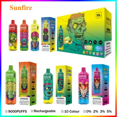 Top1 2023 China Factory High Quality Sunfire and Imini Tornado Brand Box 12000 6000 7000 9000 10000puffs with LED King Disposable Wholesale Vape Hookah