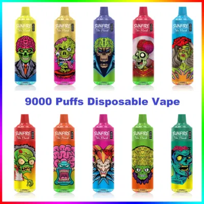 Top1 2023 China Factory High Quality Sunfire and Imini Tornado Brand Box 12000 6000 7000 9000 10000puffs with LED King Disposable Wholesale Vape Hookah