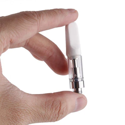 Wholesale Disposable Puff E Cigarette 0.5ml 1ml Pod Vaporizer Hhc Thick C B D Oil Atomizer Glass Carts Electronic Cigarette Empty Ceramic Vape Pen Cartridge