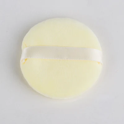 Hot Selling Large Loose Powder Puff Ultra Soft Velour Body Puff with Ribbon