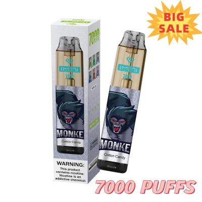 Imini 7000 Puffs Disposable E Cigarette RGB 15ml Prefilled 850mAh Rechargeable Vape Device Leakproof Design Vapor 20mg 30mg 50mg Morocco Wholesale Vapes
