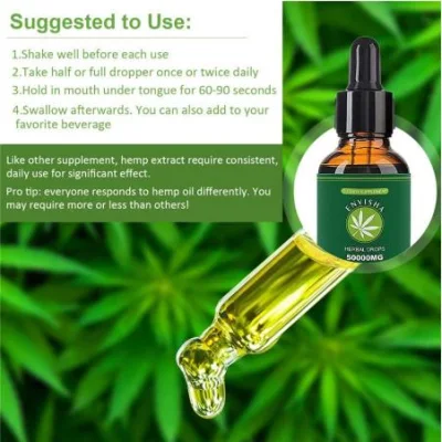 100% Pure Organic Therapeutic Grade 50000mg Hemp Oil for Pain Relief Anxiety Sleep Anti Inflammatory Extract Drops Seed Oil