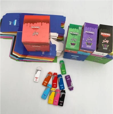 10 Flavors Packwoods X Runtz Runty Disposable Vape Pens Rechargeable 380mAh Battery 1ml 1000mg Empty Pods Thick Oil Cartridges Carts with Retail Box