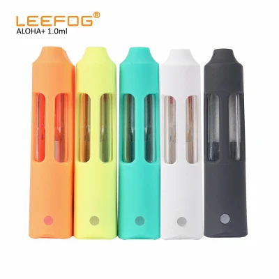 Leefog Aloha+ Wholesale OEM ODM 1ml 2ml 1g 2g Empty Rechargeable Pen Vaporizer All-in-One Disposable Vape with Preheat and Voltage Adjustable