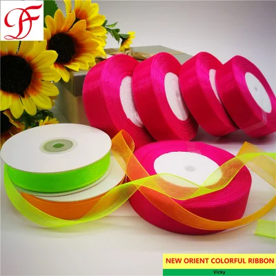 Factory Wholesale Printed Nylon Woven Edge Organza Ribbon Grosgrain Satin Double/Single Face Hemp Metallic Ribbon for Wrapping/Decoration/Xmas Box/Bows/Gifts