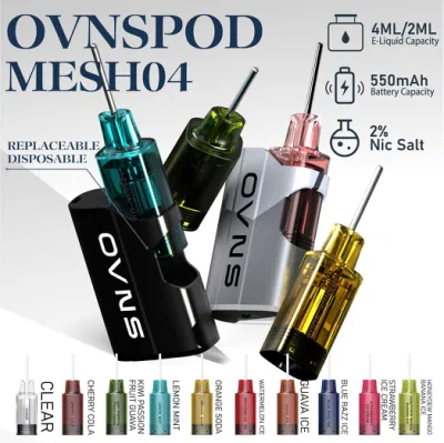 Europe New Trend Transparent Vape Pods Kit Airflow Adjustable Rechargeable Disposable Vape Pod