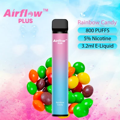 100% High Quality Airflow Plus Disposable Vape Pen 800puffs with Security Code