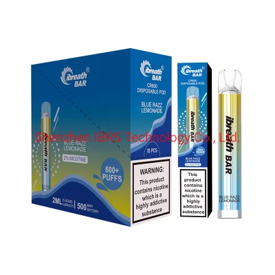 Hottest Selling OEM ODM Mesh Coil 600puffs Tpd Flavors Crystal Disposable Vape Bar with 2ml Ejuice