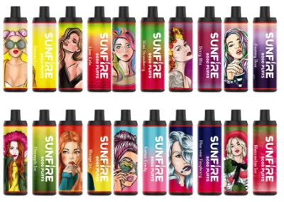 OEM ODM Private Brand Authentic Sunfire Rechargeable Vaper 50 Flavors 8000 Puff Disposable Vape Mrvi Bar 10000 E Cigarette Wholesale I Vape Hookah Price Vapor